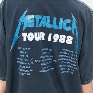 Metallica Tour 1988 Band Tee Urban Outfitters